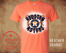 Load image into Gallery viewer, Houston Astros Adult Tee 4 Design Choices & 3 Color Choices Bleached Unisex Adult Tee