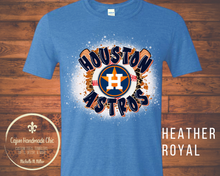 Load image into Gallery viewer, Houston Astros Adult Tee 4 Design Choices & 3 Color Choices Bleached Unisex Adult Tee
