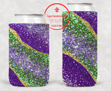 Load image into Gallery viewer, Mardi Gras Theme Insulated Neoprene Can Coolie Drink Hugger