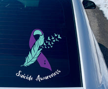 Load image into Gallery viewer, Suicide Loss Semi Colon Suicide Awareness Adhesive Decal