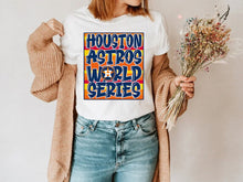 Load image into Gallery viewer, Houston Astros Adult Tee 4 Design Choices & 3 Color Choices Bleached Unisex Adult Tee