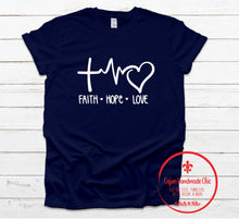 Load image into Gallery viewer, Faith Hope Love Adult Unisex Tee