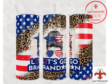 Load image into Gallery viewer, Messy Bun Let’s Go Brandon Sublimation Tumbler