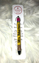 Load image into Gallery viewer, Glitter “Pencil” Gel Pen, Papermate InkJoy, School | Teacher Gift | Educator Gift | Planner Accessories | Epoxy Resin Craft