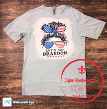 Load image into Gallery viewer, Let’s Go Brandon Messy Bun Bleached Adult Unisex Tee