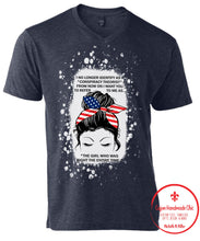 Load image into Gallery viewer, V-neck I No Longer Identify As a "Conspiracy Theorist" From Now On, I Want You to Refer to Me As... Messy Bun Bleached Adult Unisex Tee