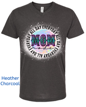 Load image into Gallery viewer, V Neck MOM mode Everyday All Day Bleached Adult Unisex Tee