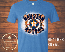 Load image into Gallery viewer, Houston Astros Adult Tee 4 Design Choices &amp; 3 Color Choices Bleached Unisex Adult Tee
