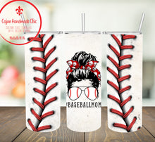 Load image into Gallery viewer, Baseball MOM Skinny (2 Design Choices) Sublimation Tumbler
