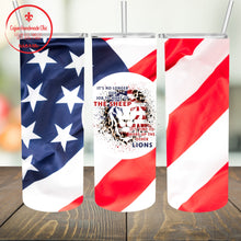 Load image into Gallery viewer, American Flag Patriotic (4 Different Design choices) Skinny Sublimation Tumbler
