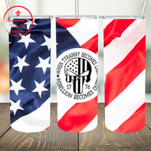 Load image into Gallery viewer, American Flag Patriotic (4 Different Design choices) Skinny Sublimation Tumbler
