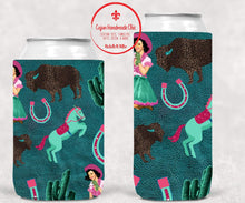 Load image into Gallery viewer, Western Theme Insulated Neoprene Can Coolie Drink Hugger
