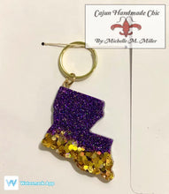 Load image into Gallery viewer, Louisiana Resin Keychain
