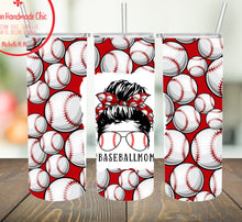 Load image into Gallery viewer, Baseball MOM Skinny (2 Design Choices) Sublimation Tumbler
