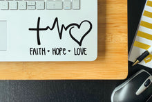 Load image into Gallery viewer, Faith Love Hope Adhesive Decal
