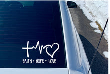 Load image into Gallery viewer, Faith Love Hope Adhesive Decal
