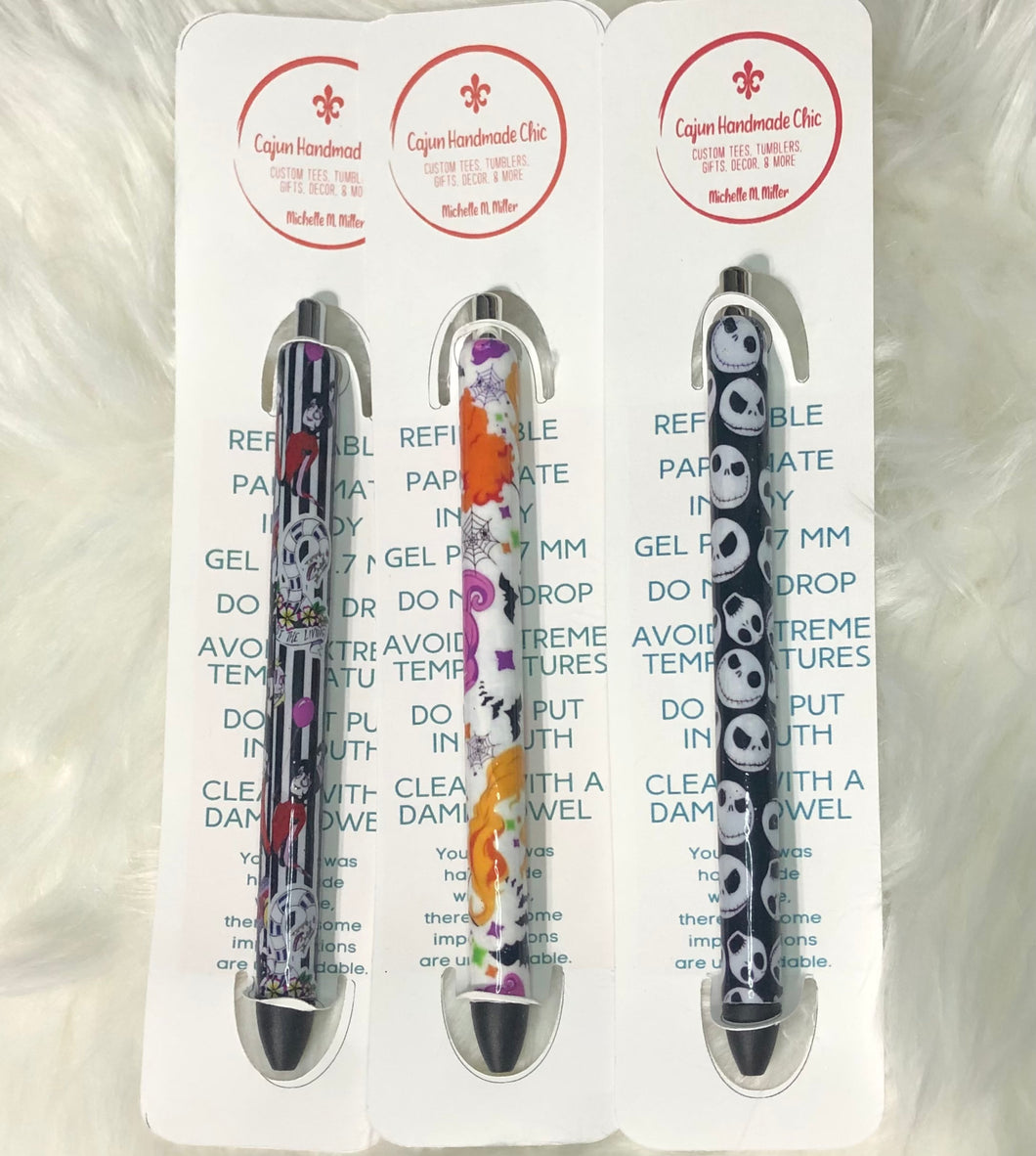 Halloween Custom Pen, Papermate InkJoy, Beetlejuice| Sanderson Sisters | Jack Skellington  | Accessories | Epoxy Resin Craft