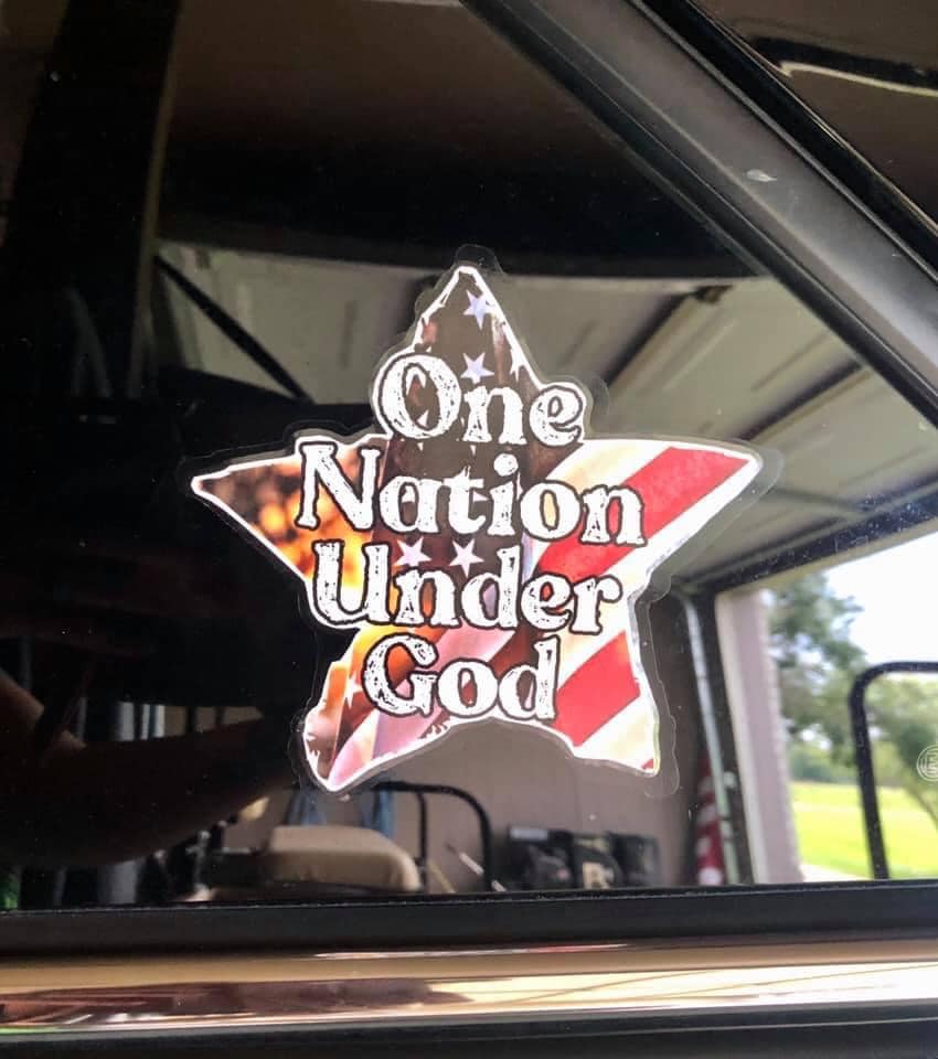 One Nation Under God Adhesive Decal