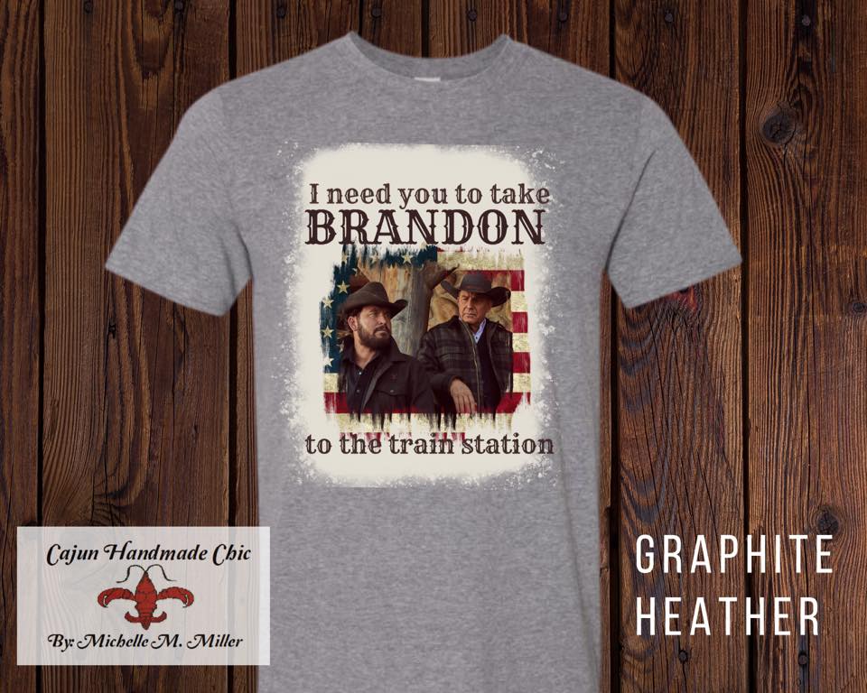 I Need You to Take Brandon to the Train Station Bleached Unisex Adult Tee