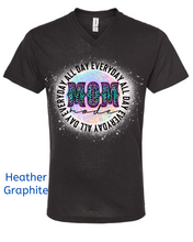 Load image into Gallery viewer, V Neck MOM mode Everyday All Day Bleached Adult Unisex Tee
